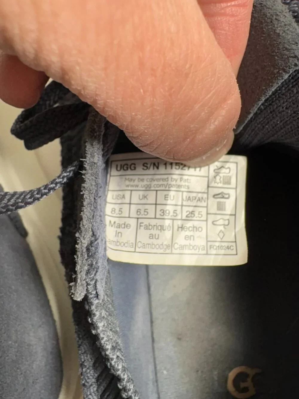 Ugg EZ Duzzit Platform Sneaker – Blue – Size 8.5 - Picture 8 of 16